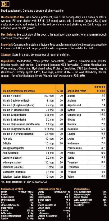 SWEDISH Supplements Massive Mass Gainer 3.50 kg - Nutra Best Europe