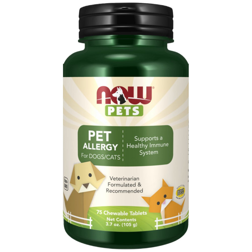 Pet Allergy Chewable Tablets | For Dogs & Cats - 75 Chewable Tablets - Nutra Best Europe