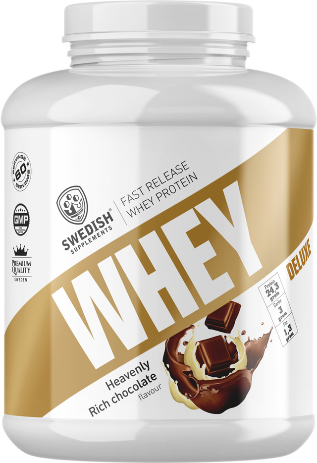 SWEDISH Supplements Whey Protein Deluxe [1800 grams, 54 Doses] - Nutra Best Europe