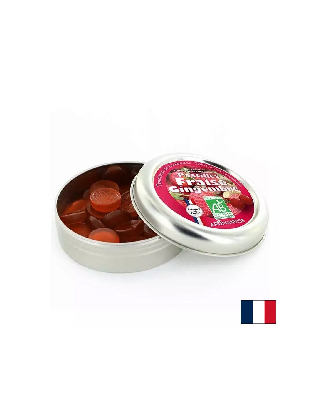 Eper és gyömbér pasztilla, 45 g