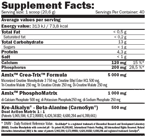 Crea-Trix ™ 40 Serv. - 0.824 kg - Nutra Best Europe