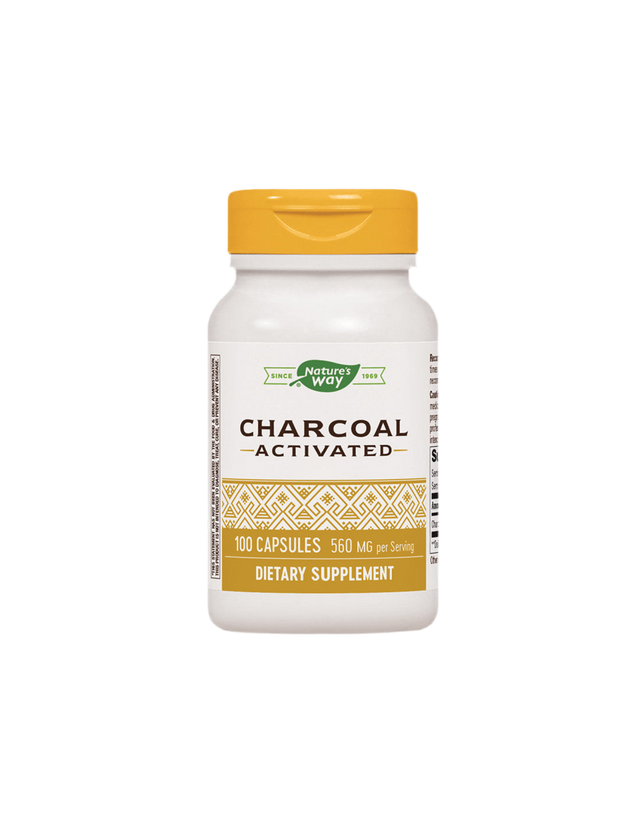Digestive System Detox - Activated Charcoal, 100 Capsules Nature's Way - Nutra Best Europe
