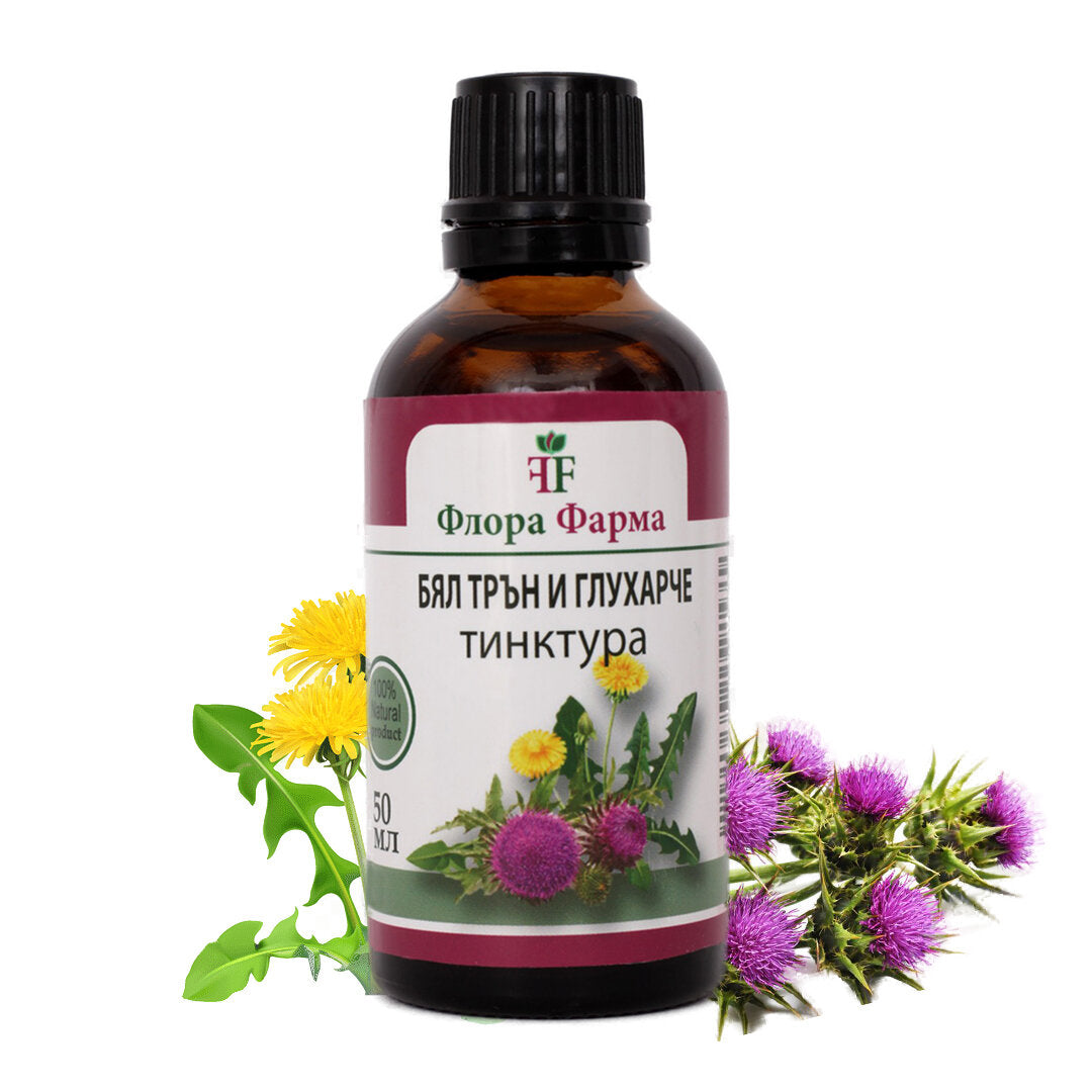 Milk thistle 375 mg and dandelion 375 mg – tincture 50 ml FLORA FARMA - Nutra Best Europe