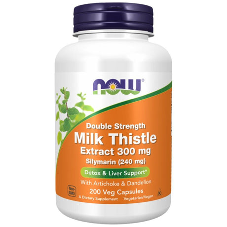 Milk Thistle - Silymarin Extract | Double Strength with Artichoke & Dandelion - 200 capsules - Nutra Best Europe