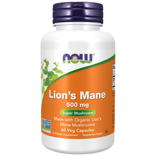 Lion's Mane 500 mg | Made with Organic Lion's Mane Mushrooms - 60 capsules - Nutra Best Europe