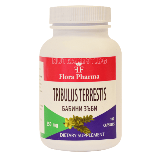 Tribulus Terrestris 750 mg (Granny's teeth) /100 capsules, 33 doses/ FLORA FARMA - Nutra Best Europe
