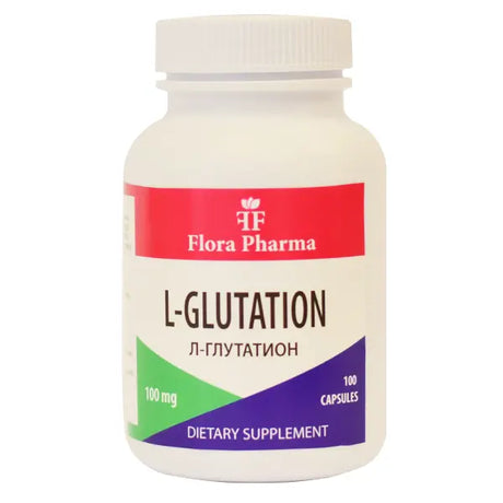 L-Glutathione 100 mg (Glutathione) /100 capsules, 100 doses) FLORA PHARMA - Nutra Best Europe