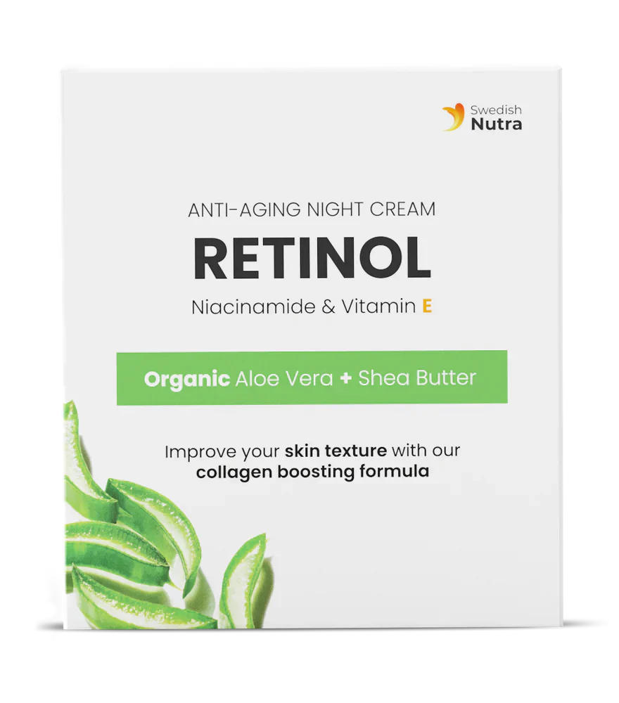 Éjszakai krém retinollal, hialuronnal és kollagénnel 50 ml <tc>Swedish Nutra</tc>