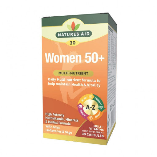 Komplex nőknek 50+ (Nőknek 50+ Multivitaminok & Ásványi anyagok) 30 kapszula NaturesAid