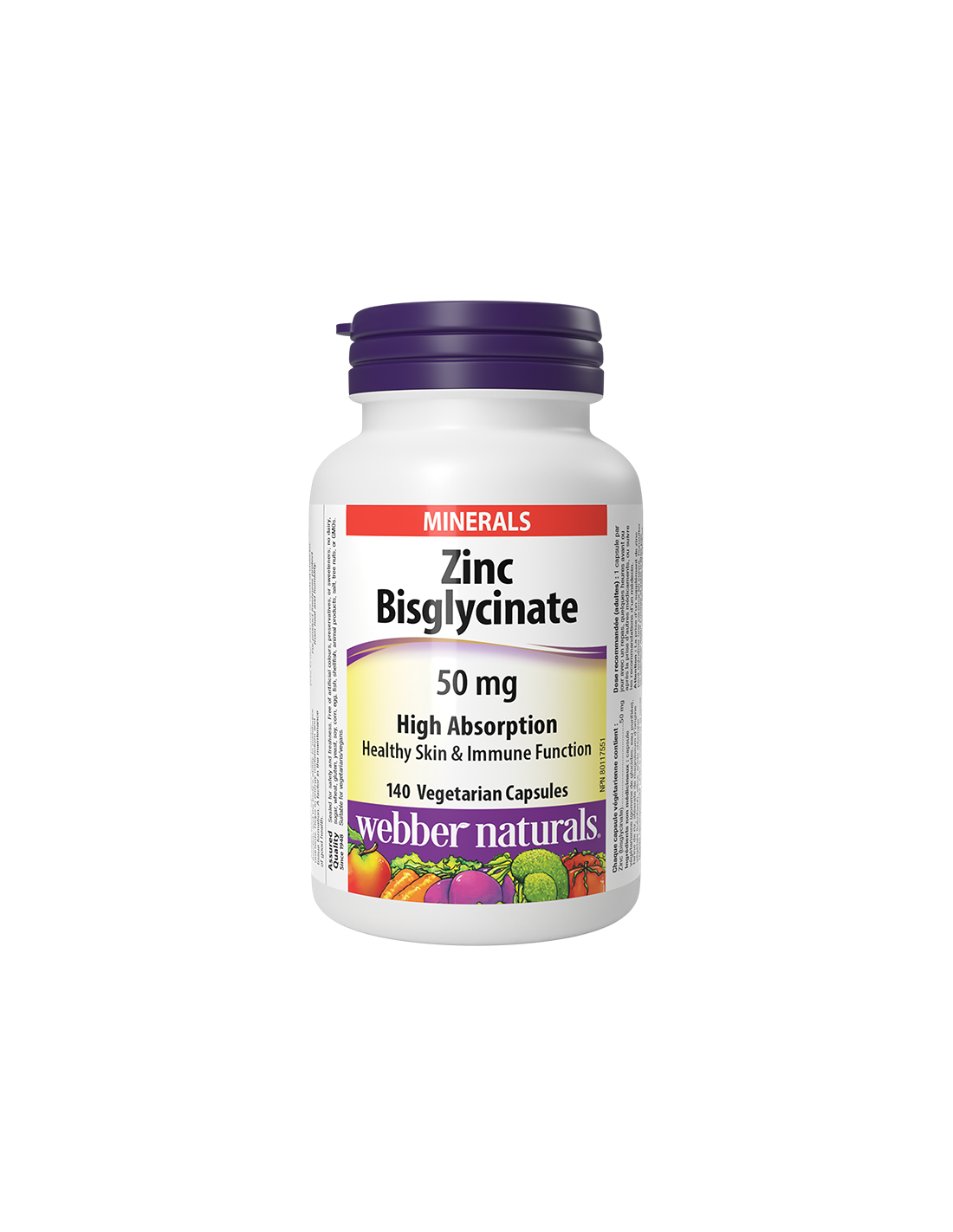 Immunitás – Cink-biszglicinát (nagy felszívódású), 50 mg/140 V kapszula