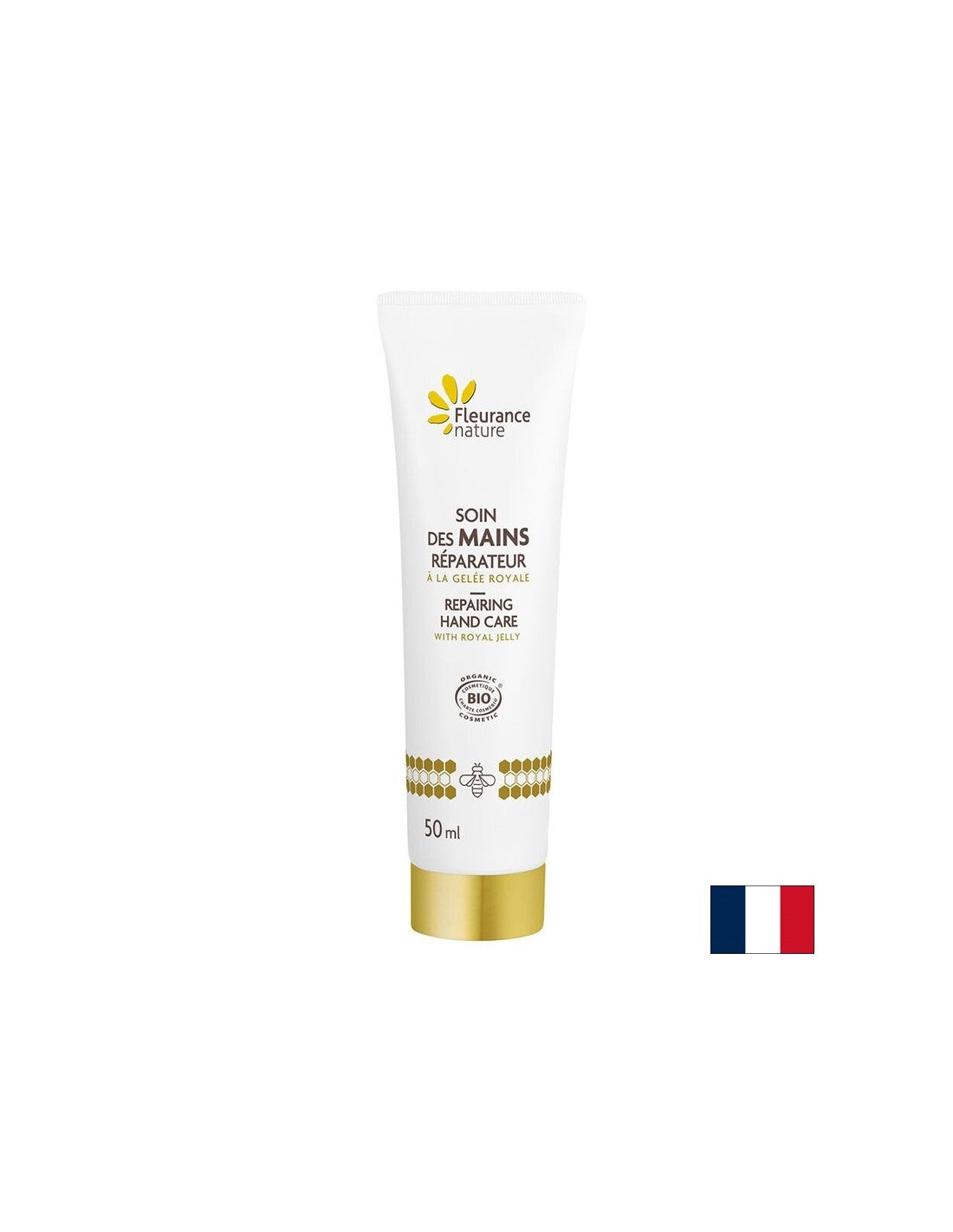 Helyreállító kézkrém méhpempővel és édesmandula, avokádó, rózsa, borágó, shea és argán olajokkal, 50 ml Fleurance Nature