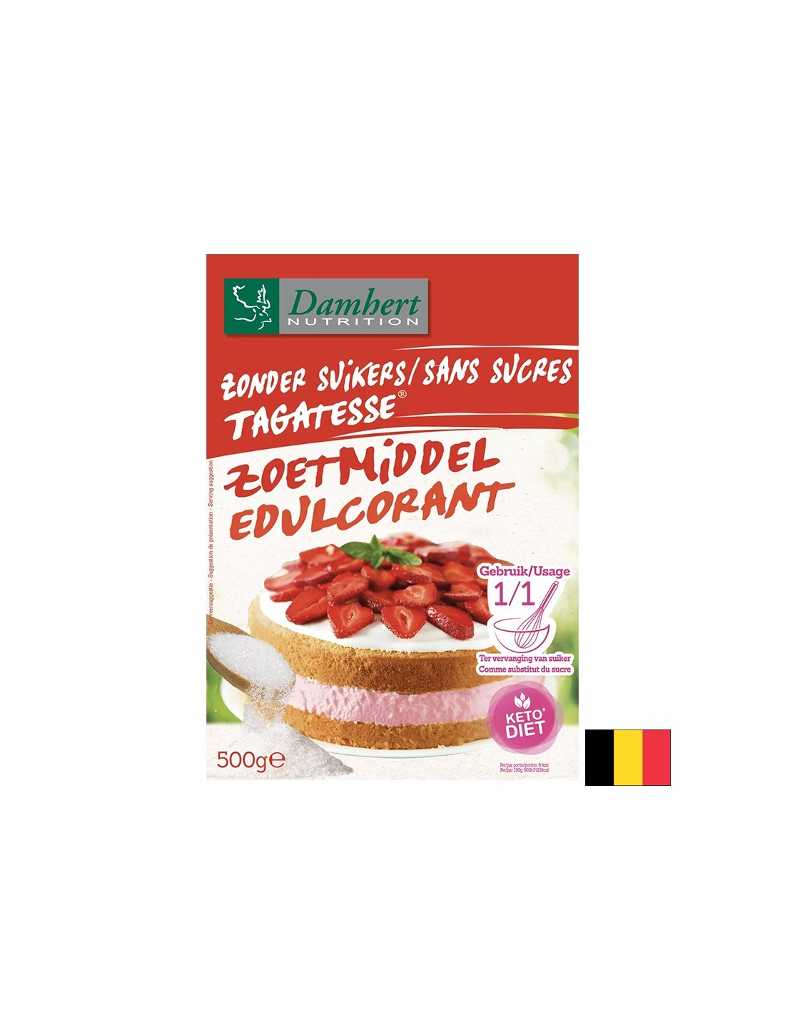 Cukrászati ​​édesítőszer mesterséges cukor nélkül, 500 g