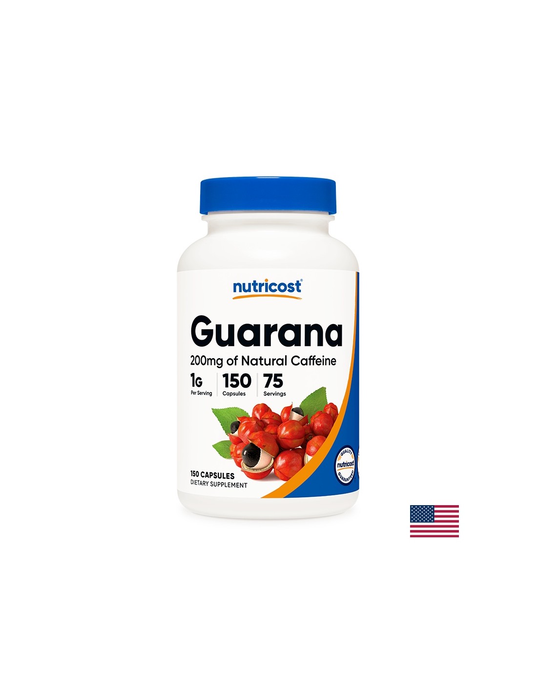 Fogyás - Guarana, 500 mg/150 kapszula <tc>Nutricost</tc>