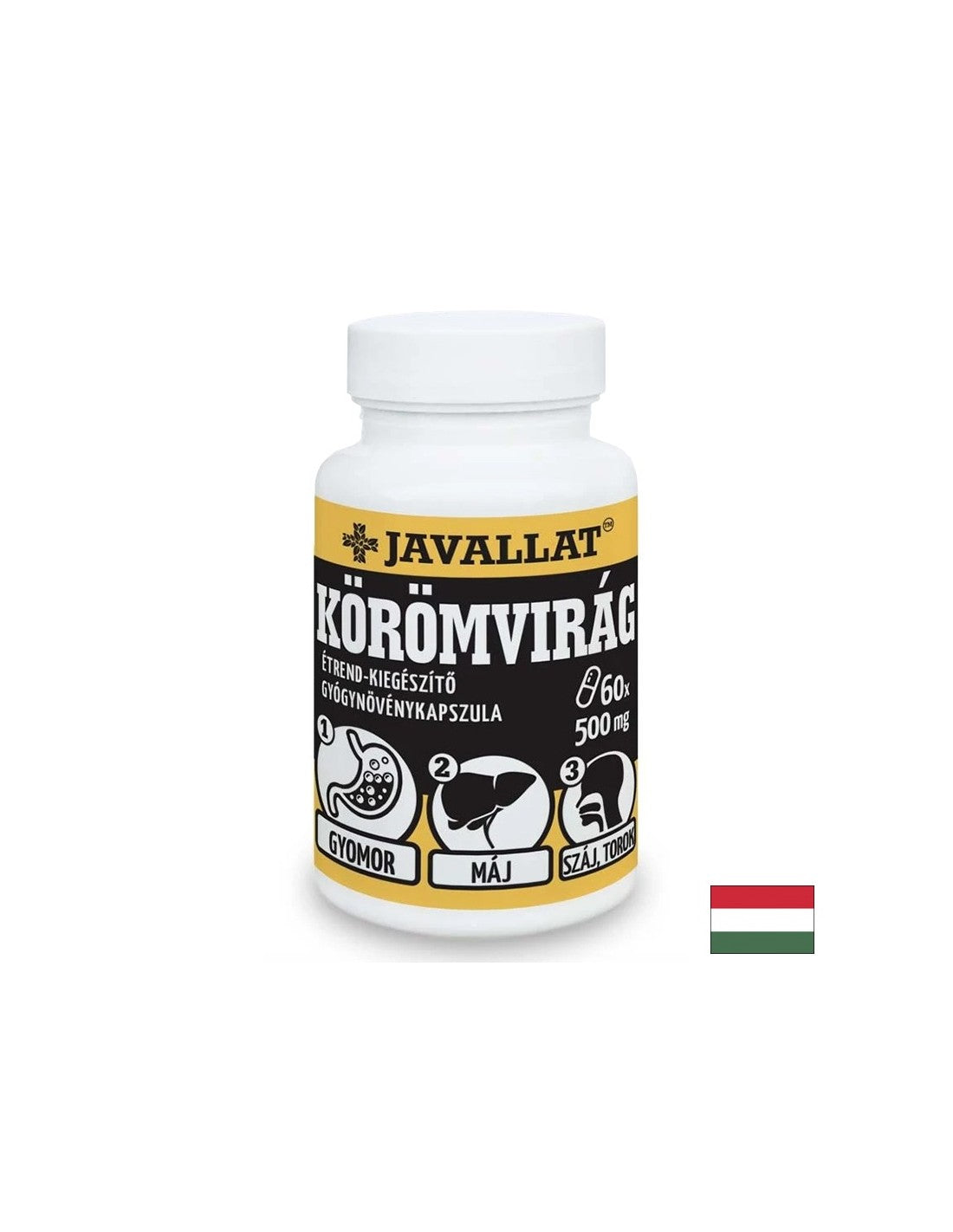 Máj és gasztrointesztinális egészség - körömvirág (virág), 500 mg x 60 kapszula