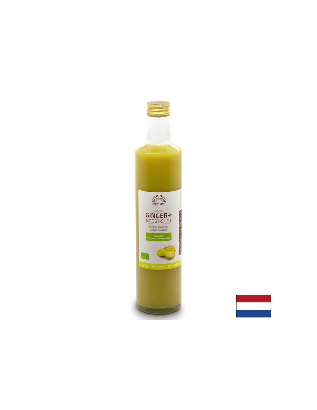Bio gyömbér és citromlé kulináris használatra, 500 ml