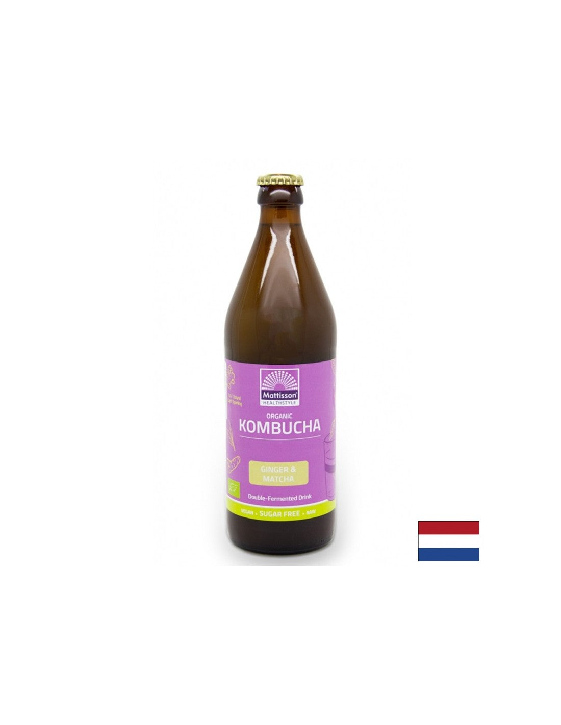 Kombucha gyömbérrel & Matcha Bio, 500 ml