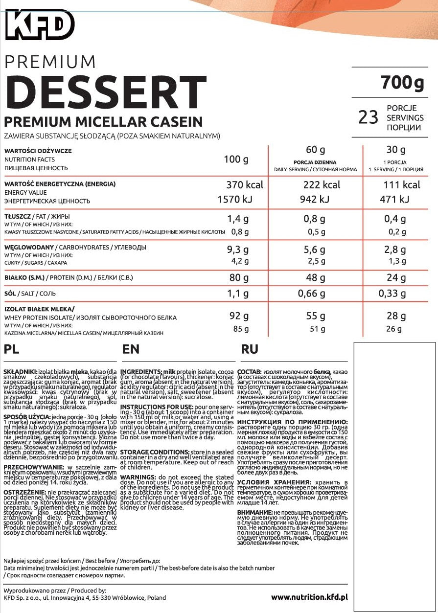 Premium Dessert - 0.7 - Nutra Best Europe
