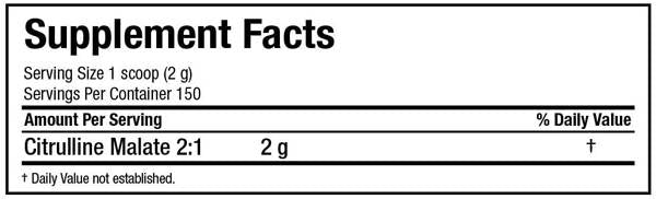 Citrulline Malate Powder - 300 grams - Nutra Best Europe