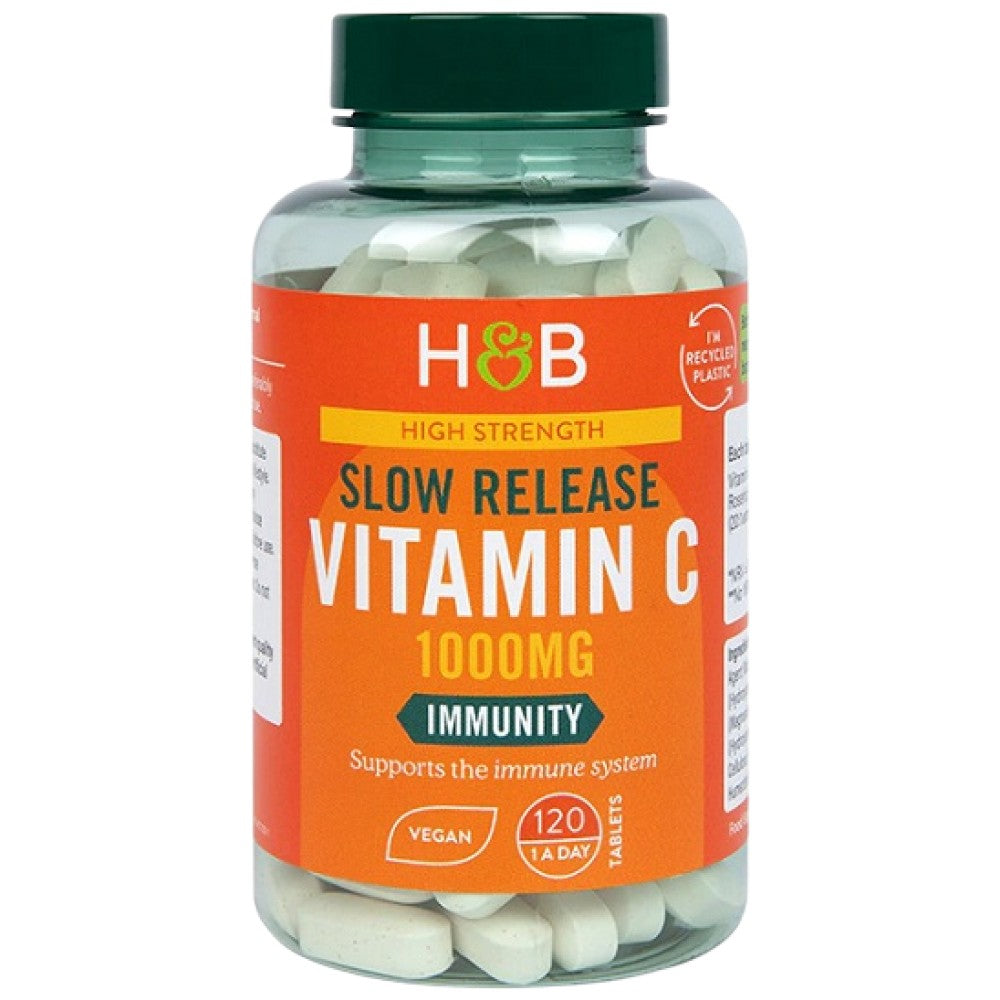 Slow Release Vitamin C 1000 mg - 120 Tablets - Nutra Best Europe