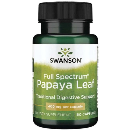Full Spectrum Papaya Leaf 400 mg 60 capsules - Nutra Best Europe