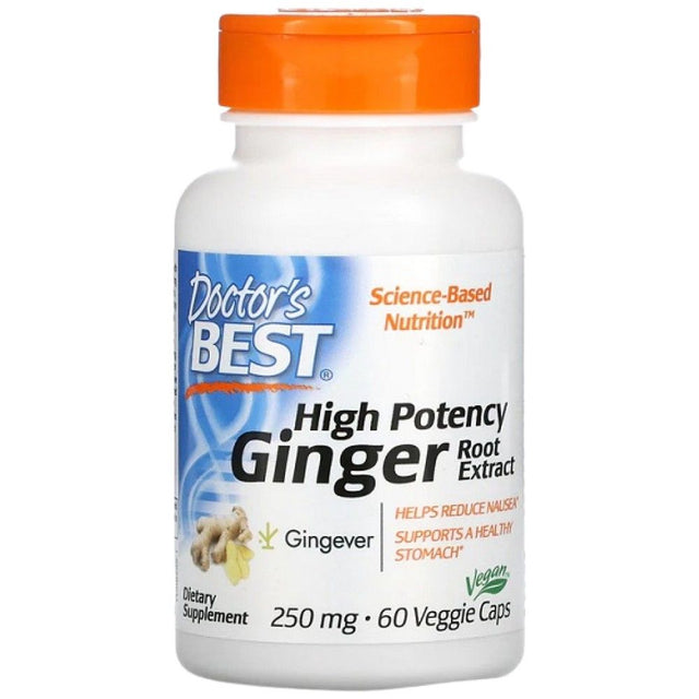 BEST Ginger Root Extract 250 mg | High Potency - 60 capsules - Nutra Best Europe