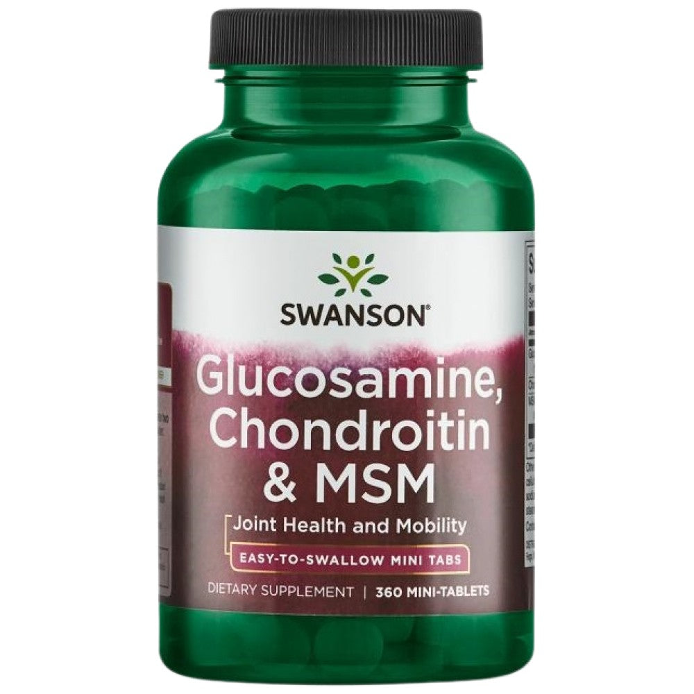 Glucosamine, Chondroitin & MSM | Mini Tablets - 360 Tablets - Nutra Best Europe