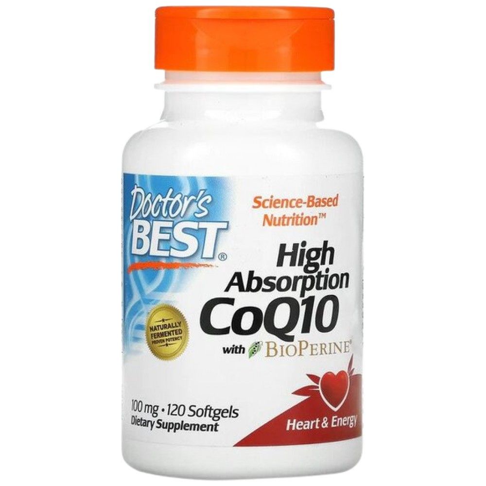 BEST CoQ10 with Bioperine 100 mg - 120 Gel capsules - Nutra Best Europe