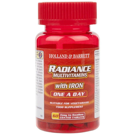 Radiance Multivitamins & Iron | One a Day - 60 Tablets - Nutra Best Europe