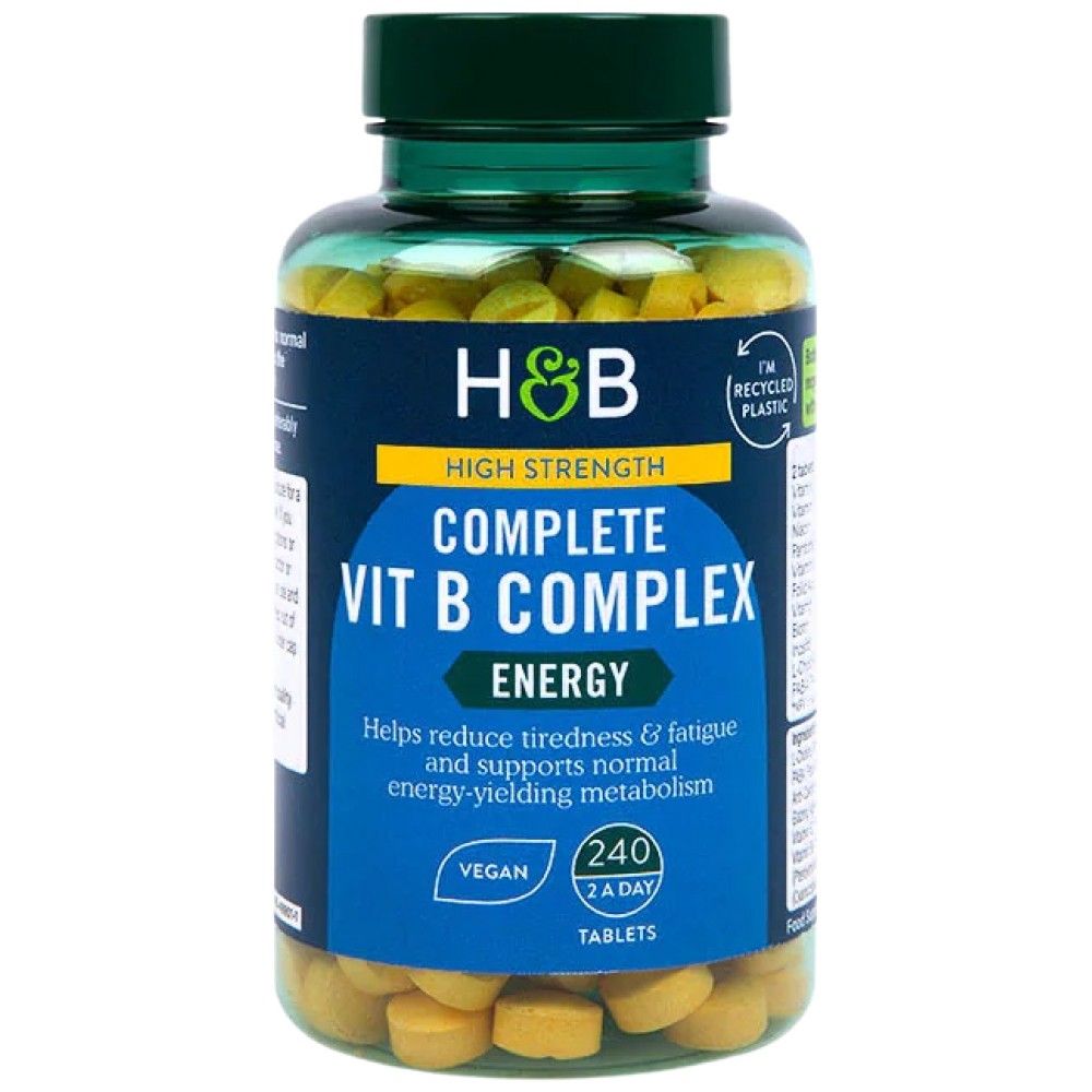 High Strength | Complete Vit B Complex - 240 Tablets - Nutra Best Europe