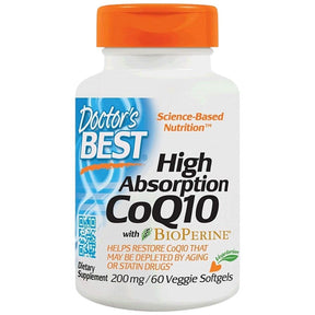 BEST CoQ10 with Bioperine 200 mg - 60 Gel capsules - Nutra Best Europe