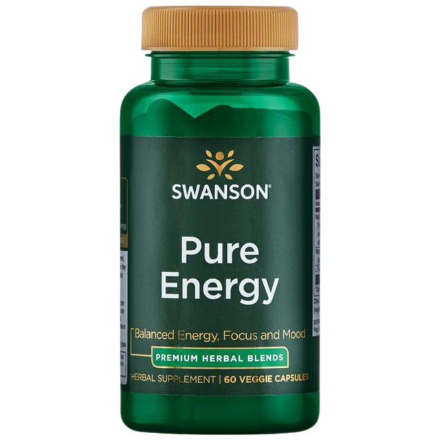 Pure Energy | Natural Caffeine, Rhodiola and L-Theanine 60 capsules - Nutra Best Europe