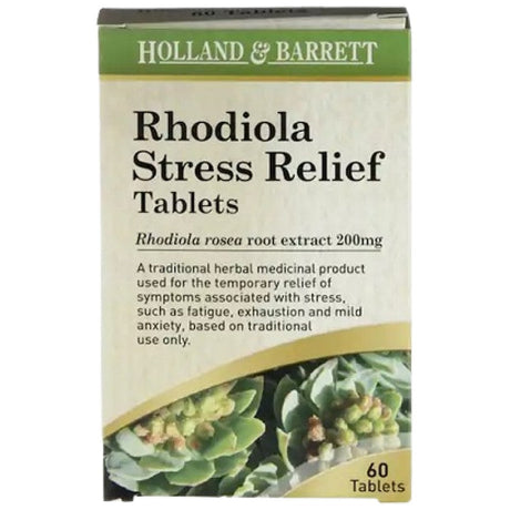 Rhodiola Stress Relief 200 mg - 60 Tablets - Nutra Best Europe