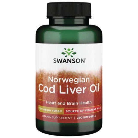 Norwegian Cod Liver Oil 350 mg 250 Gel capsules - Nutra Best Europe