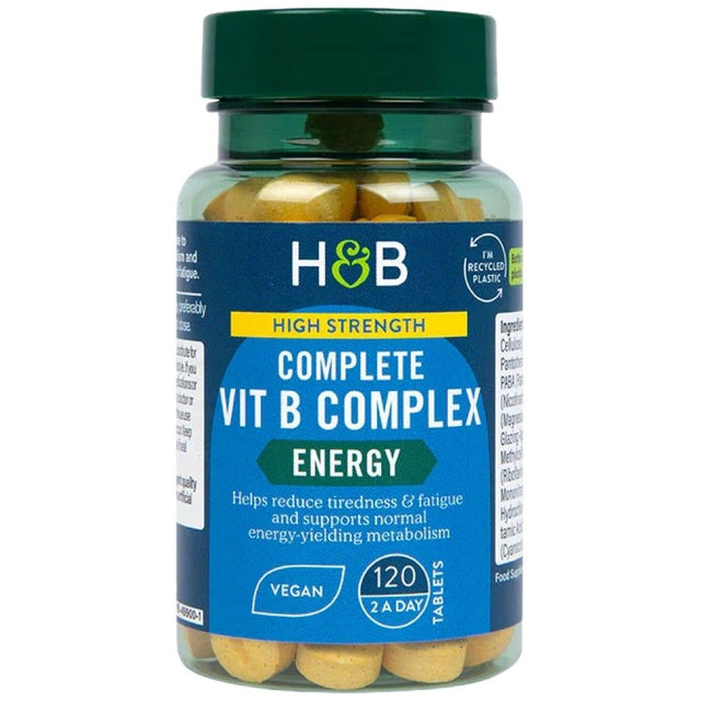 High Strength | Complete Vit B Complex - 120 Tablets - Nutra Best Europe