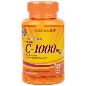 Vitamin C Timed Release 1000 mg | With Rose Hips - 120 Tablets - Nutra Best Europe