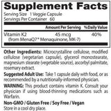 BEST Natural Vitamin K2 MK-7 45 mcg - 180 capsules - Nutra Best Europe