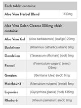 Aloe Vera Colon Cleanse 330 mg - 120 Tablets - Nutra Best Europe