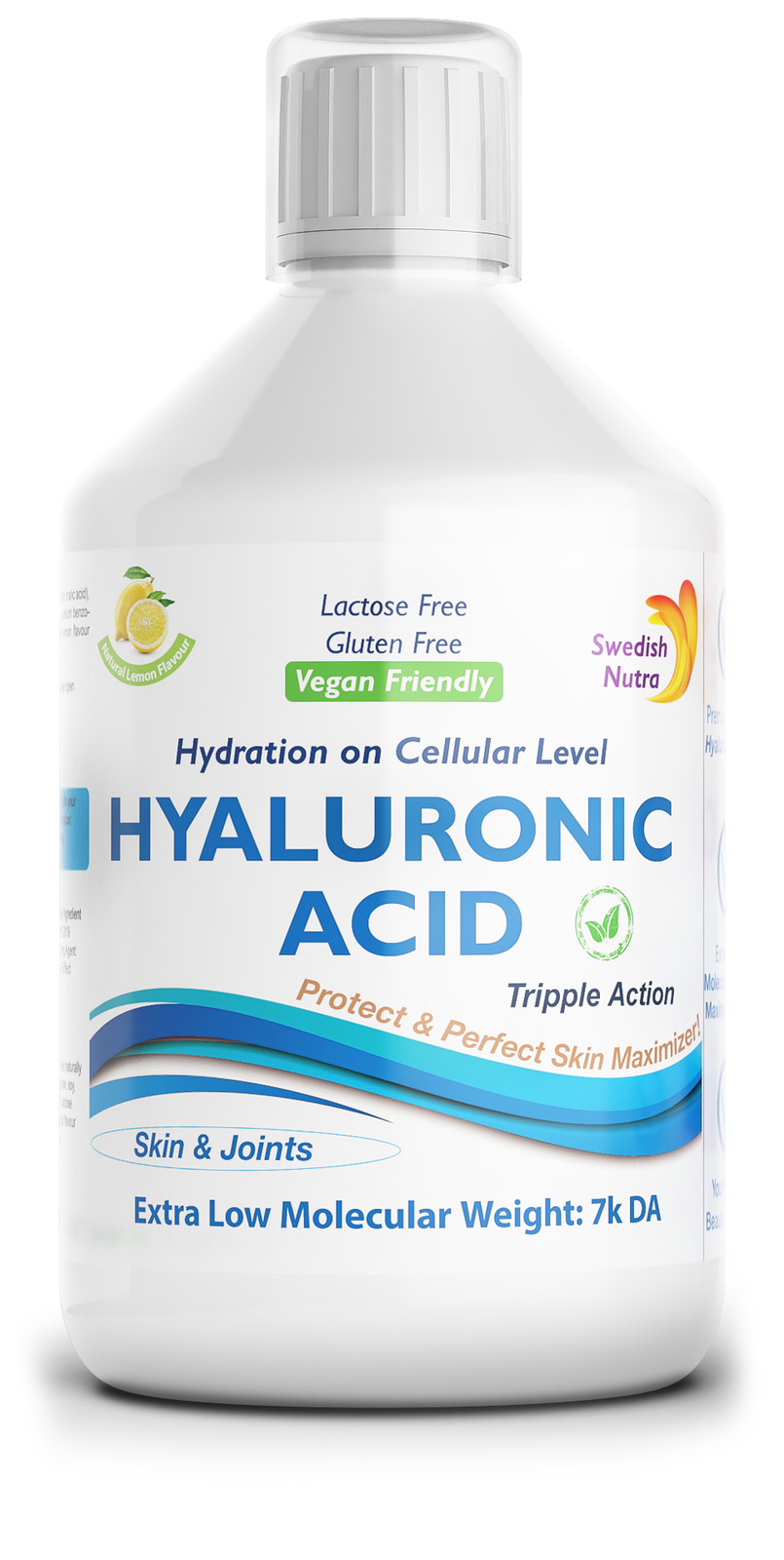 Liquid Hyaluronic acid 100 mg - nourishment at the cellular level - 500 ml - Nutra Best Europe