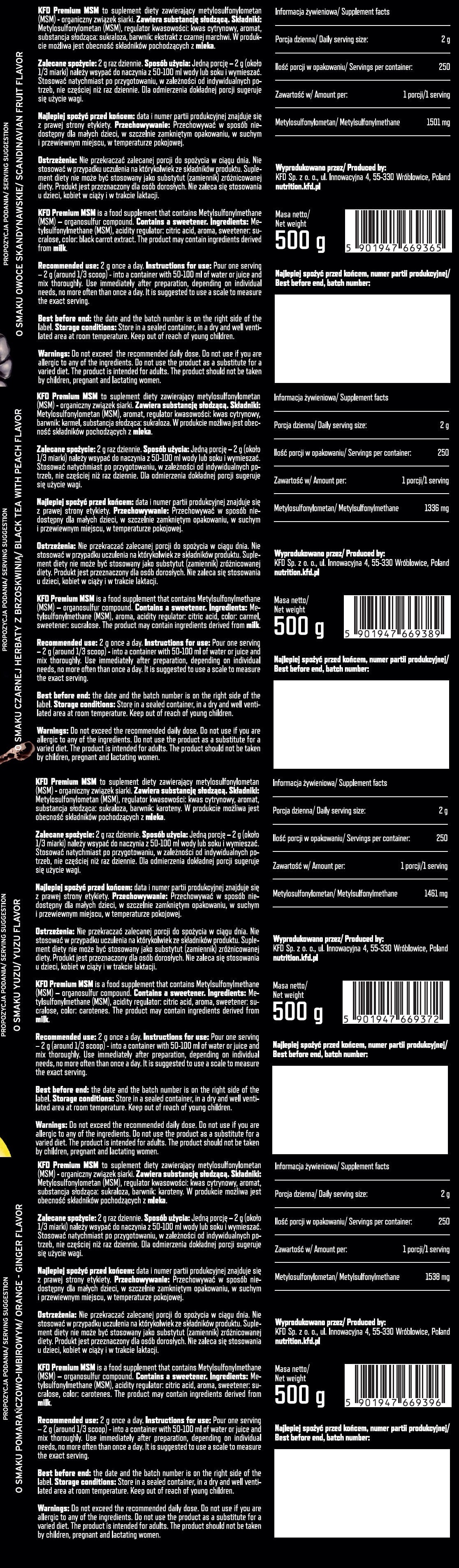 Premium MSM - 0.5 - Nutra Best Europe