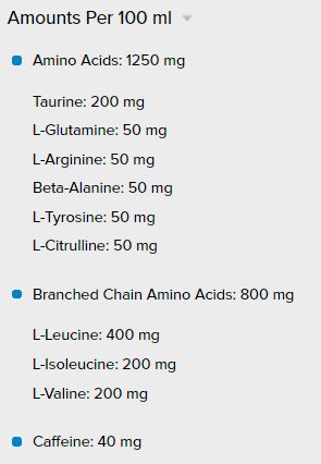 Amino Energy + Electrolytes / 250 ml - Nutra Best Europe