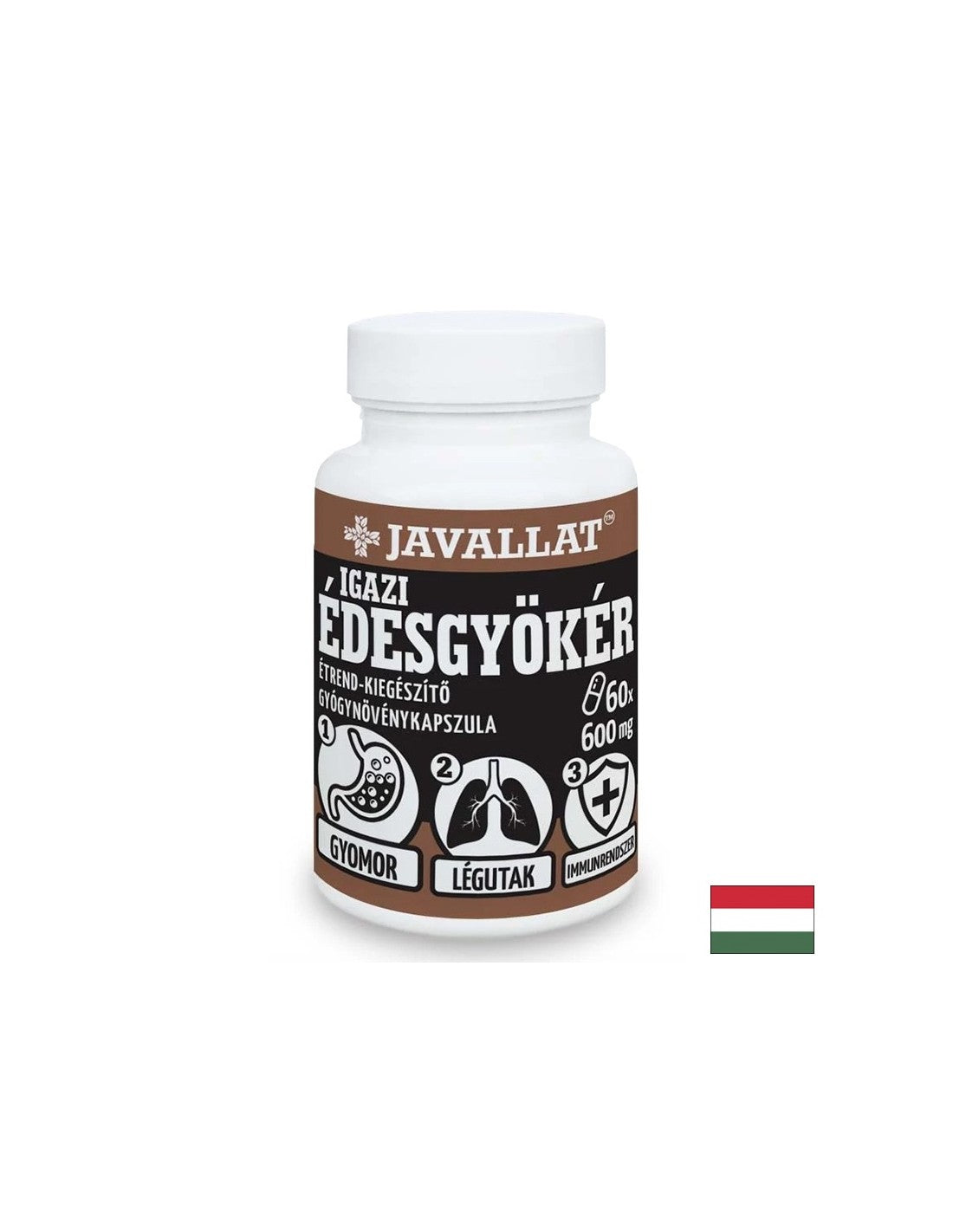 Gyomorbántalmak, gyomorhurut és gyomorégés - Édesgyökér, 550 mg x 60 kapszula