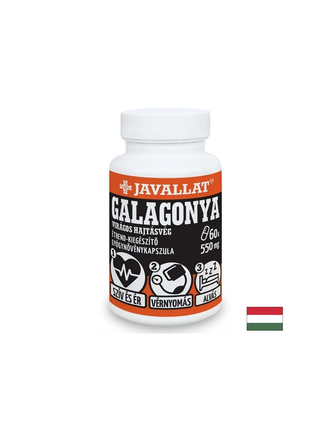 Szív- és érrendszer - Galagonya (levél és virág), 550 mg x 60 kapszula