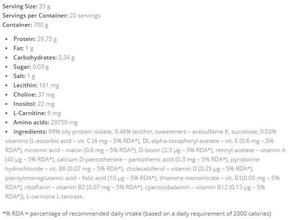 SOJAVIT 85 - 700 grams - Nutra Best Europe