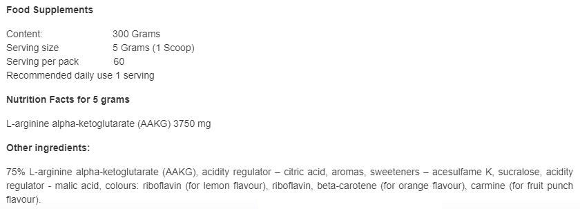 AAKG Xplode - 300 grams - Nutra Best Europe