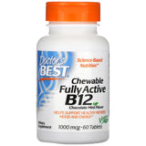 BEST Chewable FullyActive B12 / Methylcobalamin 1000 mcg - 60 Chewable Tablets - Nutra Best Europe