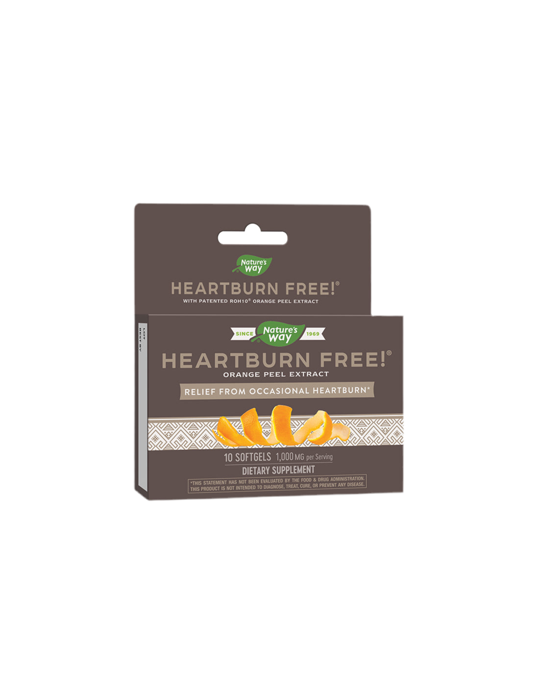 Herbal extract of orange against heartburn - Heartburn Free!, 10 softgel capsules Nature's Way - Nutra Best Europe