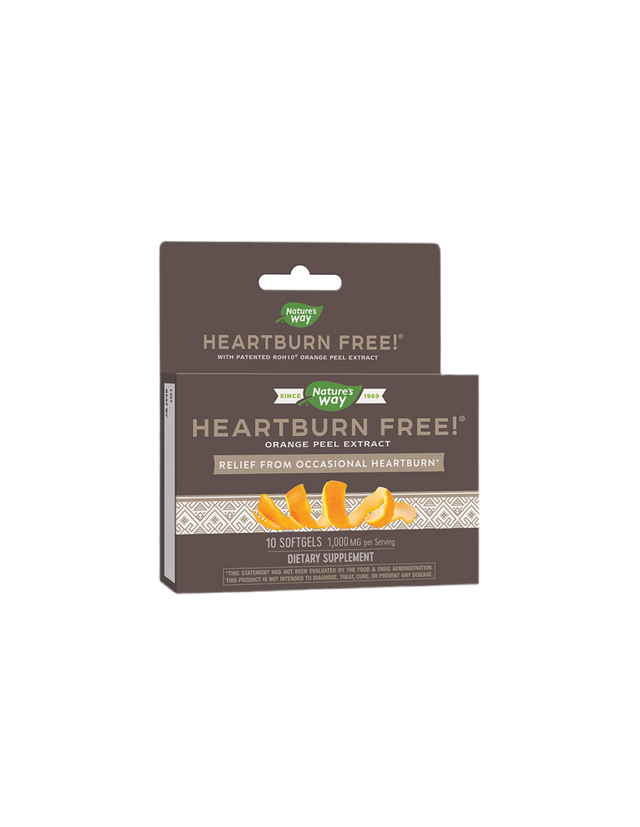 Herbal extract of orange against heartburn - Heartburn Free!, 10 softgel capsules Nature's Way - Nutra Best Europe