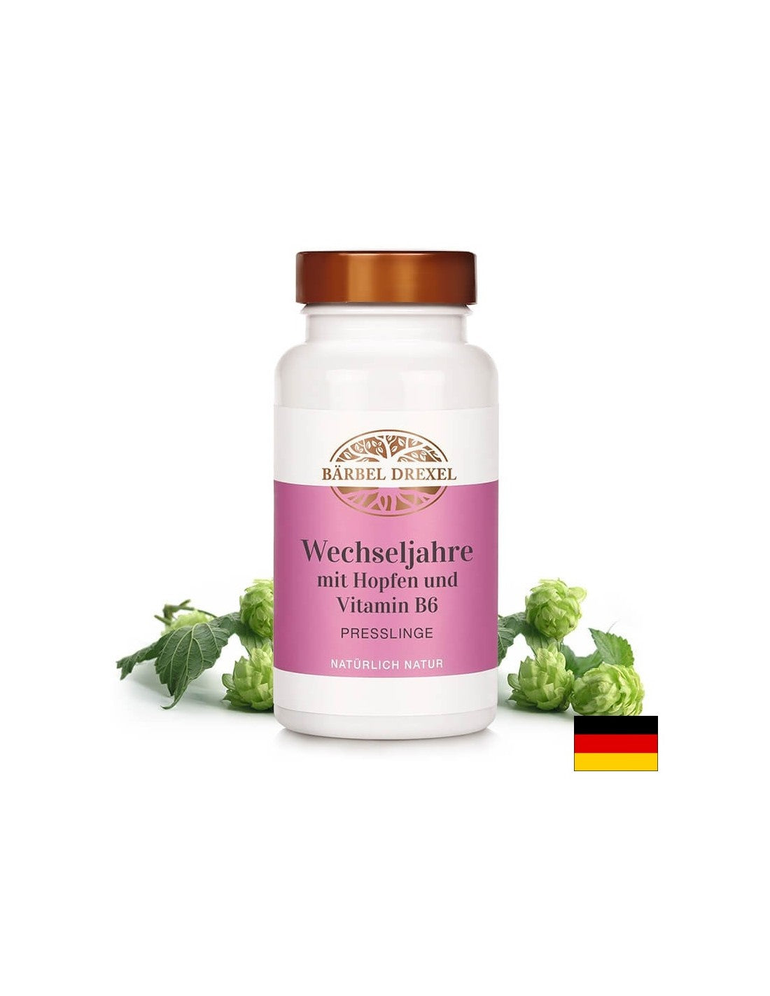 Menopauza Természetes Formula - Komlóval, B6-vitaminnal és más természetes összetevőkkel, 240 Tabletta <tc>Bärbel Drexel</tc>