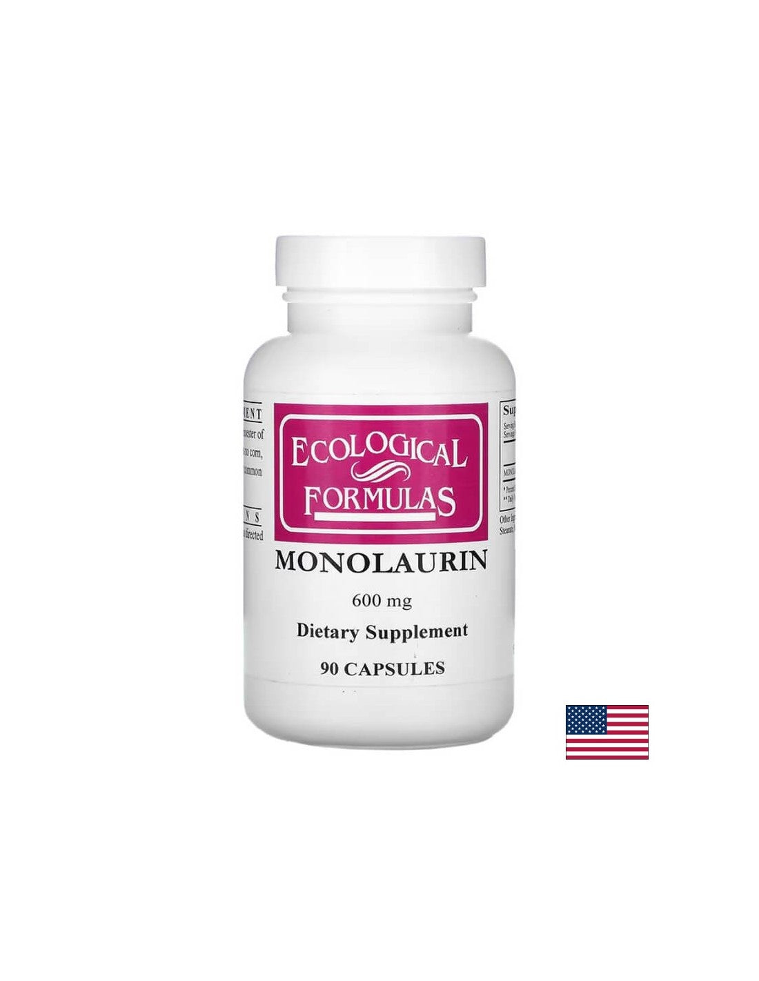 Monolaurin - Immunitás, fertőzésvédelem, energia, 600 mg, 90 kapszula
