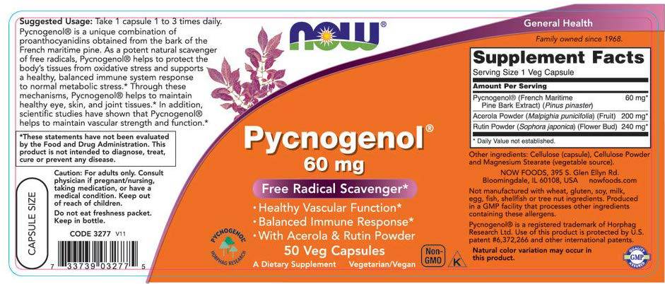 Pycnogenol 60 mg - 50 capsules - Nutra Best Europe